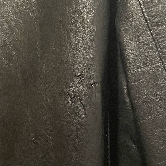 Kenneth Cole Black Leather Jacket -Size Medium GUC - Picture 6 of 11